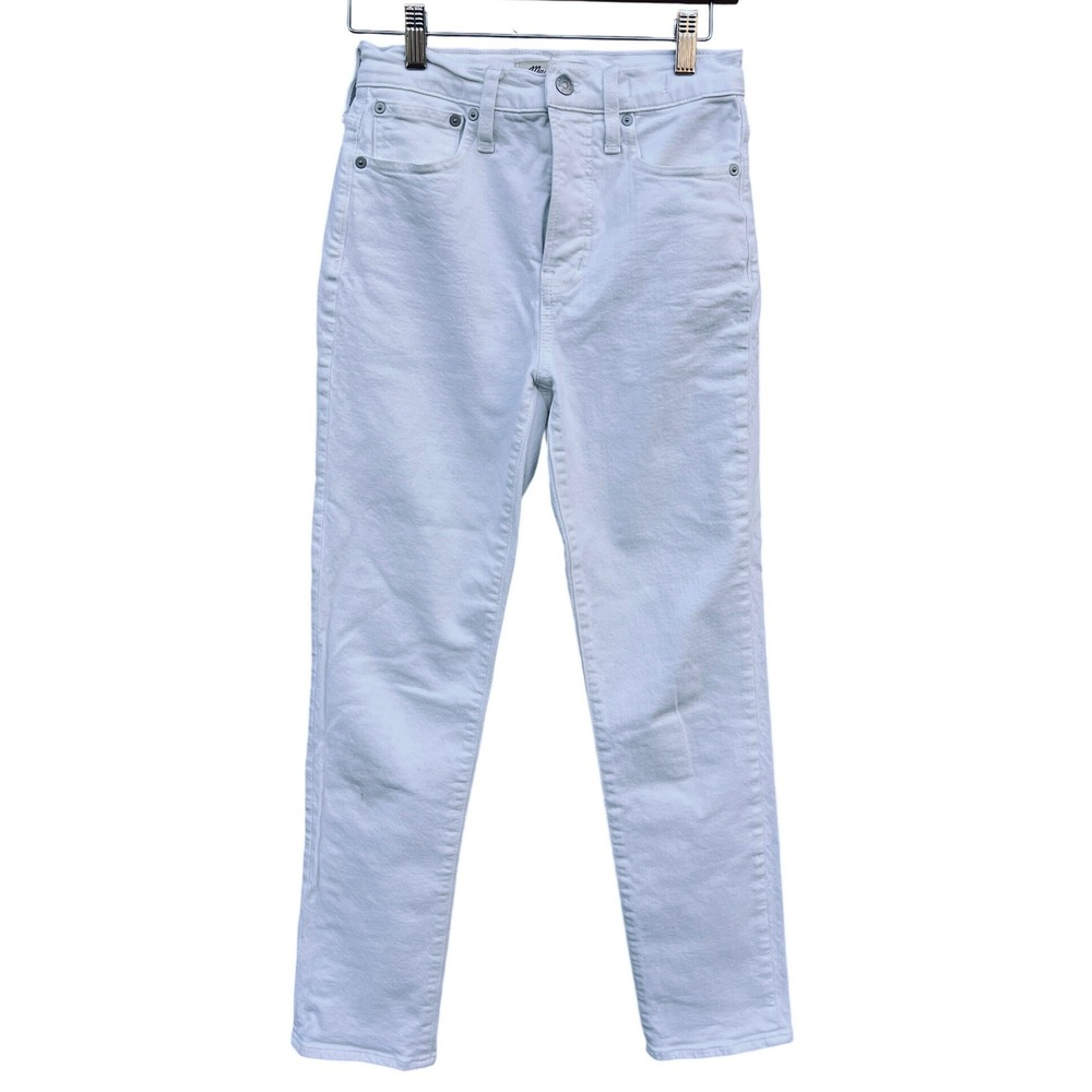 Madewell The Perfect Vintage Jean High Rise White Denim Size 24 27.5‎ inseam